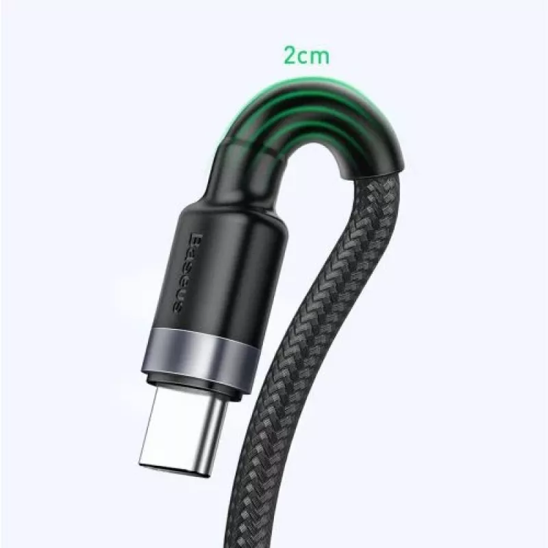 Baseus Type-C Cafule SuperCharge 40W PD 3.0 QC 3.0 1m Gray/Black USB-C į USB-C laidas (CATKLF-PG1)