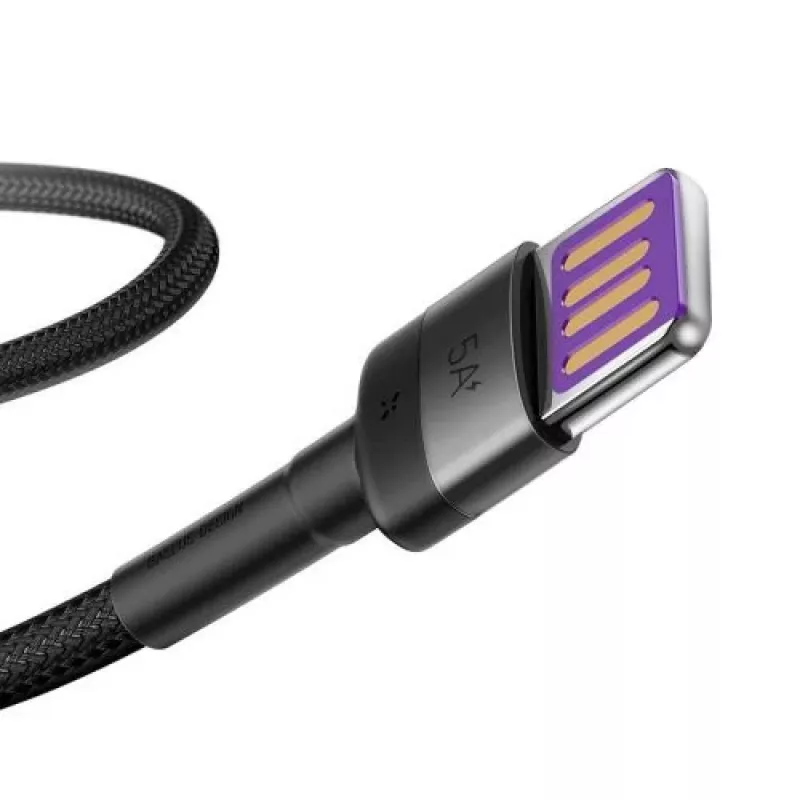 Baseus Type-C Cafule SuperCharge 40W PD 3.0 QC 3.0 1m Gray/Black USB-C į USB-C laidas (CATKLF-PG1)