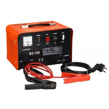 Akumuliatoriaus įkroviklis BC-15S 7A išmanusis 12V/24V 7 pakopų švino-rūgštinis įkroviklis su LCD ir atkūrimo režimu