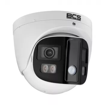 BCS 4MP IP kupolinė kamera su AI perimetro apsauga, 2,8 mm fiksuotu objektyvu, PoE, IP67, IK10, balta