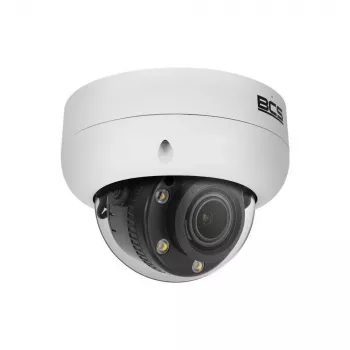 BCS 8MP IP kupolinė kamera BCS-L-DIP58VCR5L5-Ai1 su motorizuotu varifokaliniu objektyvu, AI perimetro apsauga, 50m IR, IP67, IK10