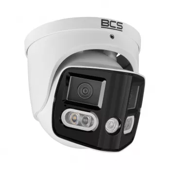 BCS 8MP IP kupolinė kamera su 2,8mm fiksuotu objektyvu, 30m IR, AI perimetro apsauga