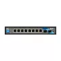 BCS BCS-B-SP08G-2SFP 8 prievadų Gigabit PoE+ jungiklis su 2 SFP prievadais, 240W, pramoninis, nevaldomas