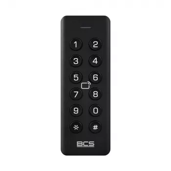 BCS BCS-L-CKRS-M9Z RS485 MIFARE prieigos kontrolės skaitytuvas, juodas, IP65