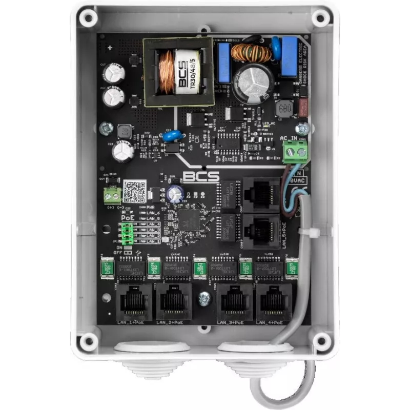 BCS IP5/E-S-II 5MP lauko tinklo kulkos formos vaizdo kamera su 30m IR, True WDR, PoE, IP67