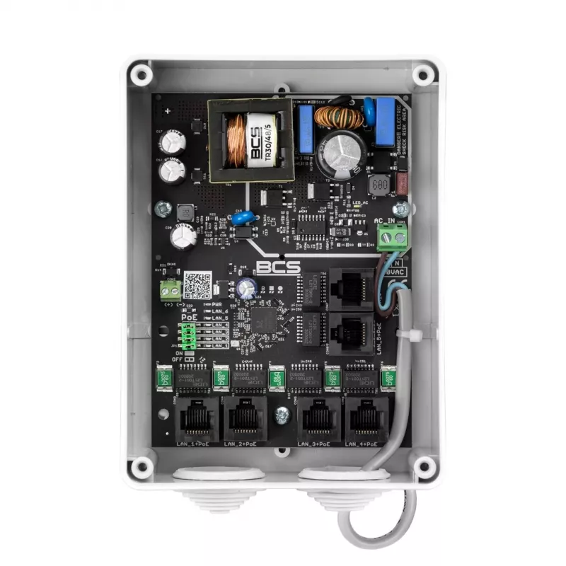 BCS IP5/E-S-II 5MP lauko tinklo kulkos formos vaizdo kamera su 30m IR, True WDR, PoE, IP67