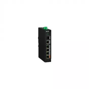 BCS-L-SP0401G-1SFP(2) 5-Portų nevaldomas PoE+ jungiklis (4 PoE prievadai, 1 SFP magistralė)