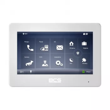 BCS-MON7600W-2 7 inch jutiklinio ekrano monitorius su Wi-Fi ir PoE