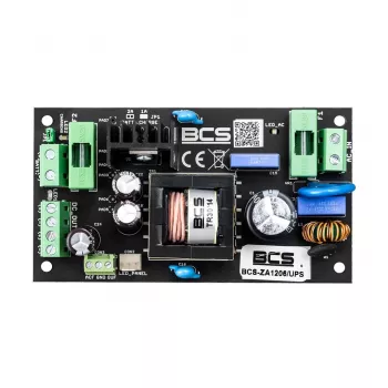 BCS-ZA1206/UPS 12V 6A 72W AC/DC maitinimo šaltinis su baterijos atsarginiu maitinimu (UPS)