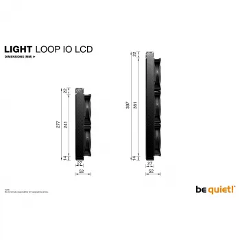 be quiet! Light Loop IO LCD 360mm All-in-One Skystas CPU aušintuvas, Juoda