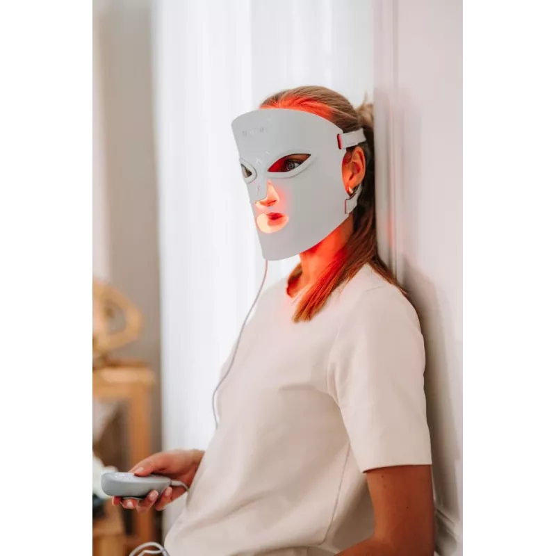 Beautifly AuraSkin Pro LED Light Therapy Face Mask - 7 spalvų, 192 diodai, įkraunamas