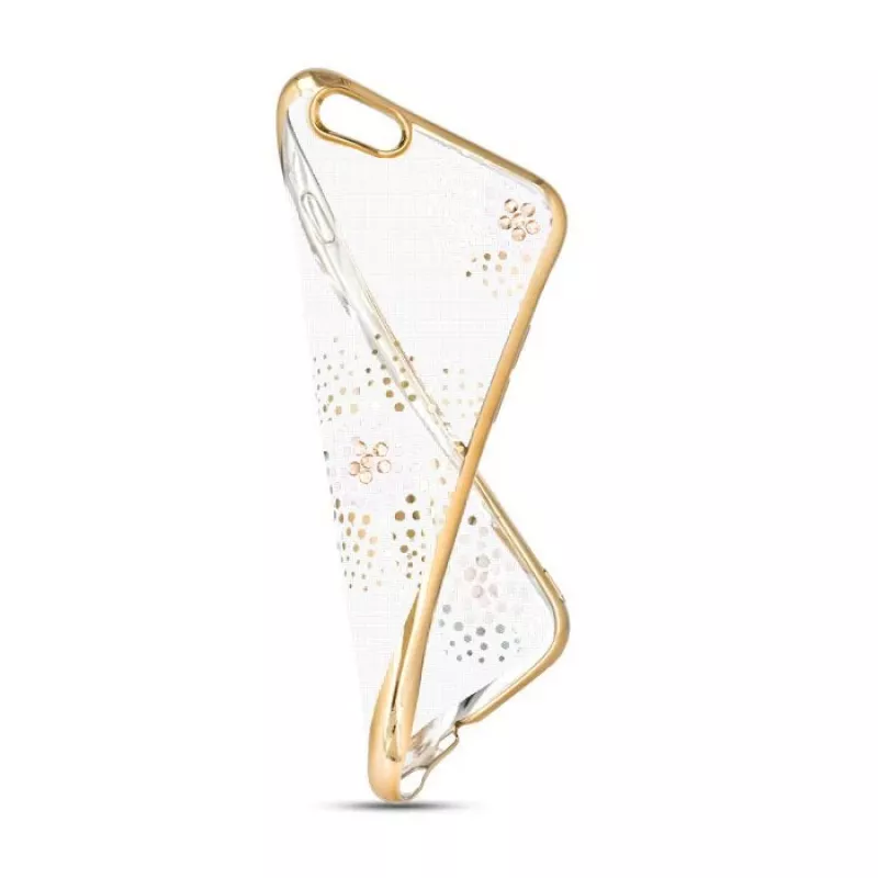 Beeyo Sony Xperia E5 Flower Dots TPU Dėklas Auksinis