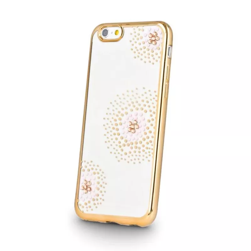 Beeyo Sony Xperia E5 Flower Dots TPU Dėklas Auksinis