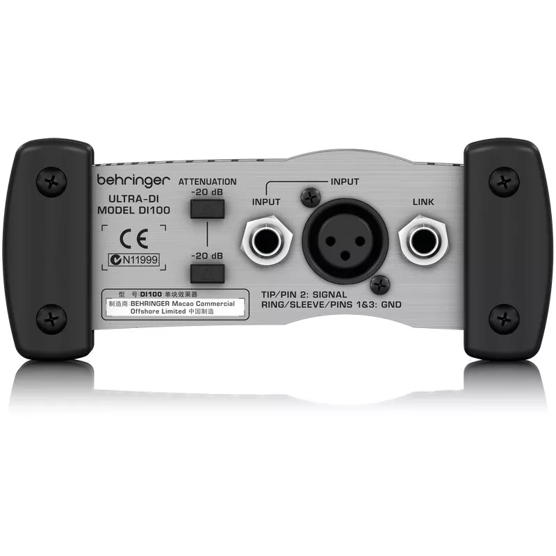 Behringer DI100 Ultra-DI aktyvioji tiesioginio įvedimo dėžutė