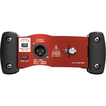 Behringer GI100 aktyvi 1 kanalo DI dėžutė su garsiakalbio simuliacija