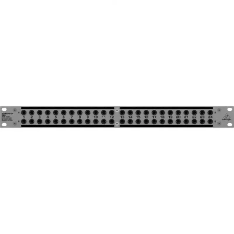 Behringer PX3000 48 taškų 1/4 colio TRS pataisų skydas, 1U stovo montavimas, 3 režimų perjungimas
