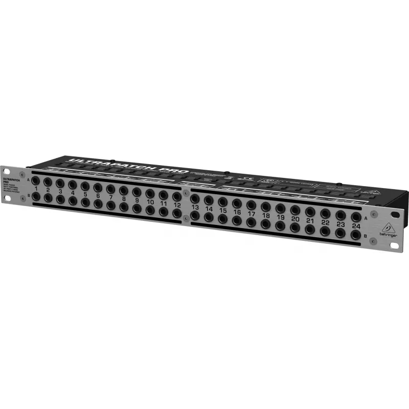 Behringer PX3000 48 taškų 1/4 colio TRS pataisų skydas, 1U stovo montavimas, 3 režimų perjungimas