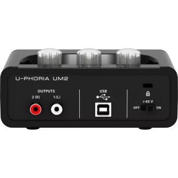 Behringer UM2 USB garso sąsaja su XENYX mikrofono preampu ir +48V fantominiu maitinimu