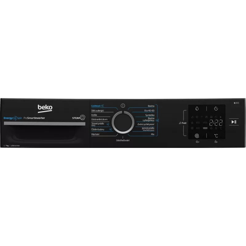Beko BM3WFU3721WBW 7 kg 1200 aps./min priekinio pakrovimo skalbimo mašina su SteamCure ir Bluetooth