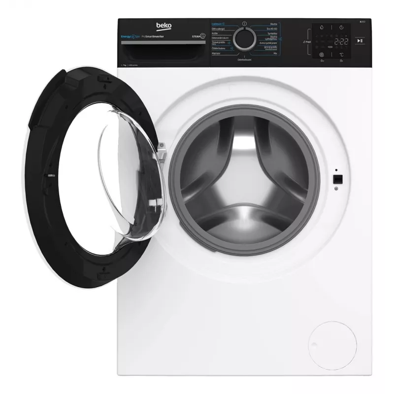 Beko BM3WFU3721WBW 7 kg 1200 aps./min priekinio pakrovimo skalbimo mašina su SteamCure ir Bluetooth