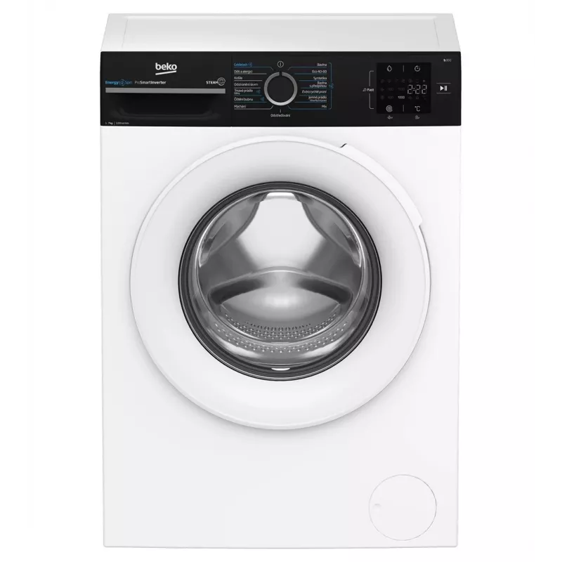 Beko BM3WFU3721WBW 7 kg 1200 aps./min priekinio pakrovimo skalbimo mašina su SteamCure ir Bluetooth