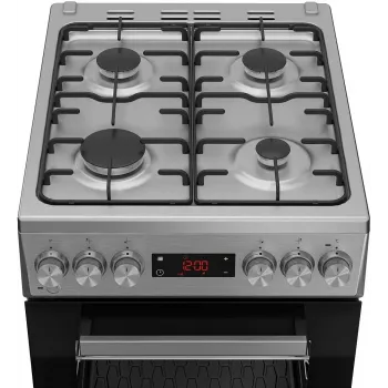 BEKO FSM52320TXDT Laisvai pastatoma elektrinė viryklė su keramine kaitlente, ventiliatorine orkaite, nerūdijančiu plienu