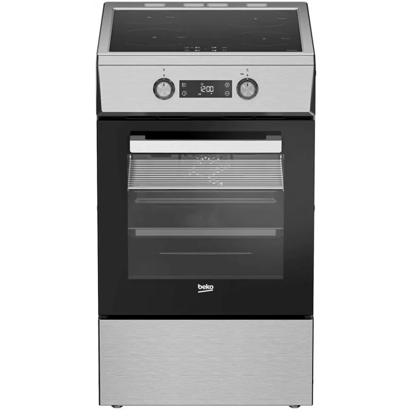 BEKO FSM59300XDS Laisvai pastatoma indukcinė viryklė su elektrine orkaite, nerūdijantis plienas