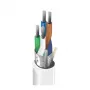 Belden OSDP RS-485 duomenų kabelis, 2 poros 24 AWG vytosios skardintos varinės gyslos, bendras folijos ekranas, pilkas PVC apvalkalas, 120 omų