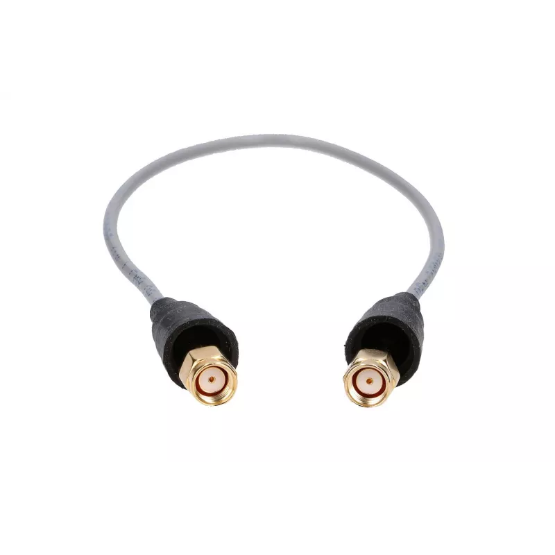 Belden RP-SMA/RP-SMA 50cm RF100LL koaksialinis pigtail kabelis, 50 omų, juodas