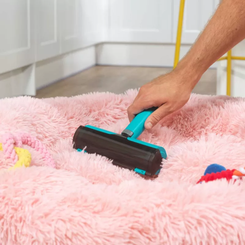 Beldray LA00000016TQEU7 Lint Roller Brush - Daugkartinis savaime išsivalantis dvipusis audinių šepetėlis drabužiams, apmušalams, gyvūnų plaukams - pilka/balta