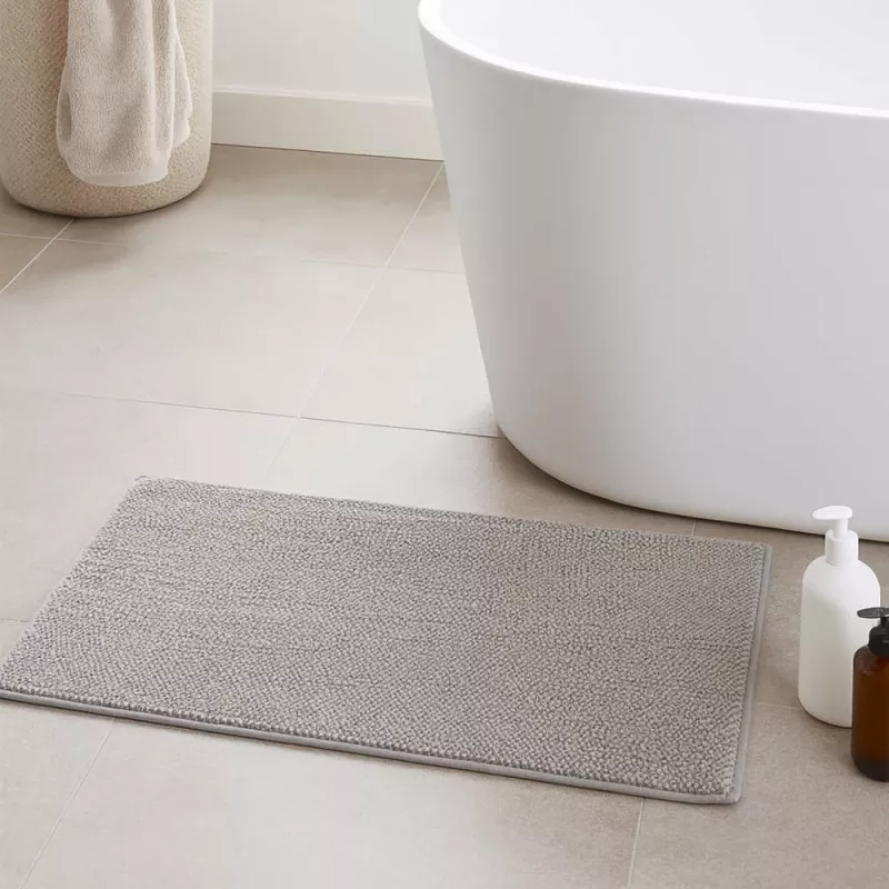 Beldray LA00000099NEU7 Anti-Mould Memory Foam Bath Mat 50 x 80 cm, Grey