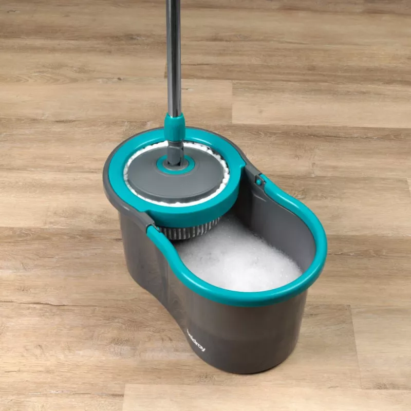 Beldray LA00000186UFEU7 Anti-bac Spin & Wring Mop Set - Pilka/Mėlyna