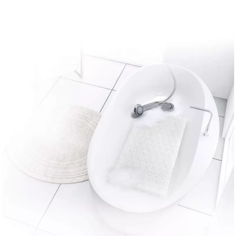 Beldray LA032661UFPFS Anti-bac guminis vonios kilimėlis - baltas, neslystantis, su siurbtukais