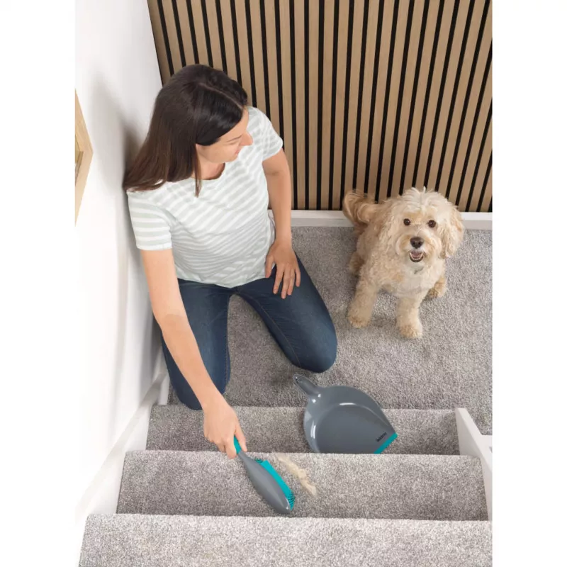 Beldray LA034191UFPEU7 Anti-bac Pet Plus+ Guminiu antgaliu šluotelė ir samtelis