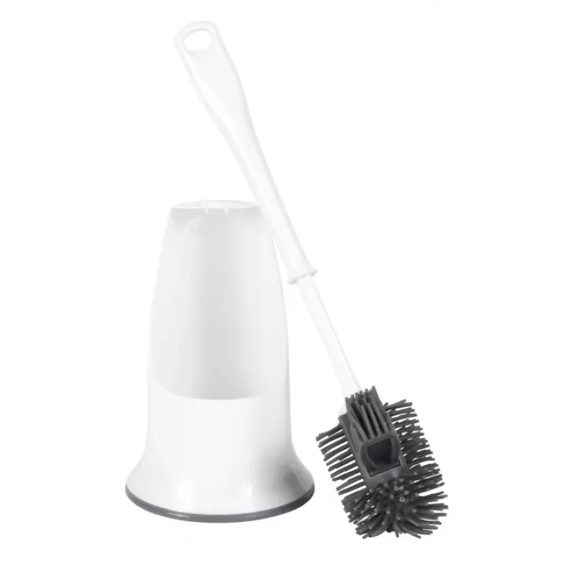 Beldray LA084538PUFFEU7X Antibac Silicone Toilet Brush with Holder, Purple