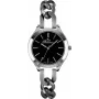 BELLEVUE Woman A08 35mm Quartz Analog Watch Stainless Steel Black Leather