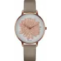 BELLEVUE Woman B43-1 Quartz Analog Watch 40mm Silver Dial Black Leather Strap