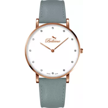 BELLEVUE Woman B55 40mm Rose Gold Stainless Steel Quartz Watch