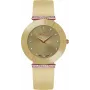 BELLEVUE Woman E105 Quartz Analog Watch 33mm Stainless Steel White Dial Black Leather