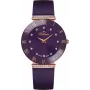 BELLEVUE Woman E114 26mm Quartz Analog Watch Silver Dial Black Leather Strap