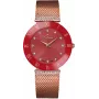 BELLEVUE Woman F117 33mm Quartz Analog Watch Silver Dial Black Leather Strap