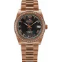BELLEVUE Woman I25 35mm Quartz Analog Watch Stainless Steel Case Silver Dial Black Leather Strap