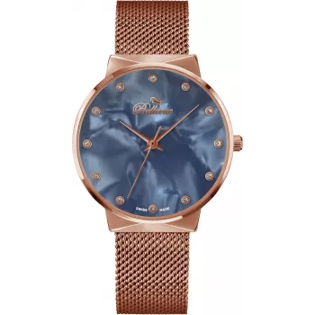 BELLEVUE Moteriškas laikrodis B11 Quartz Analoginis 33mm Nerūdijančio plieno korpusas Natūrali oda
