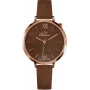 BELLEVUE Women's B51 Quartz Watch 35mm Stainless Steel Case Silver Dial Black Leather Strap