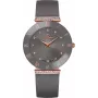 BELLEVUE Women's E111 Quartz Watch 33mm Stainless Steel Case Black Leather Band