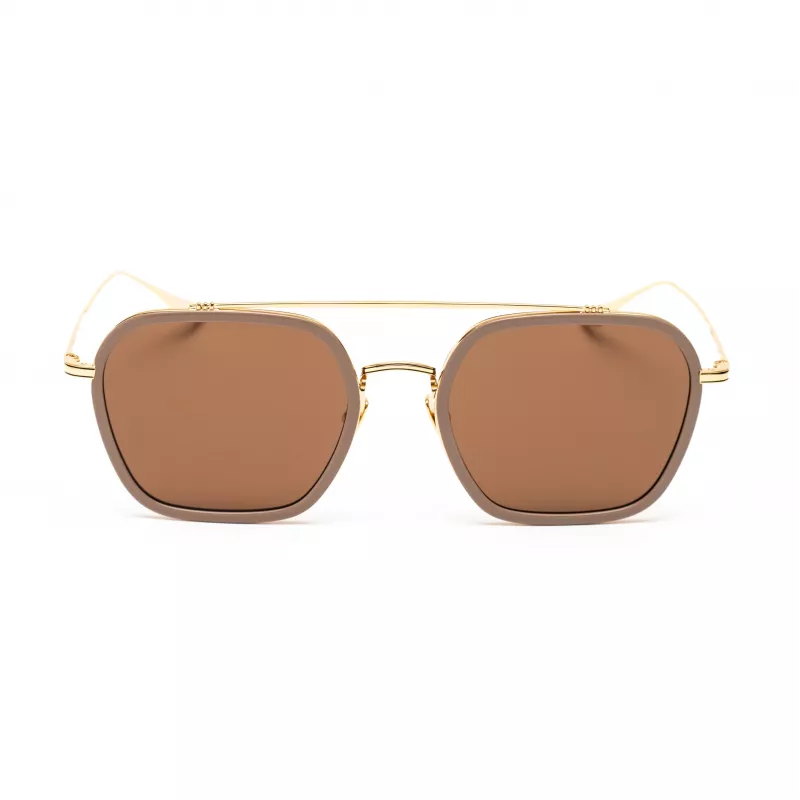 Belstaff Merrick II vyriški akiniai nuo saulės smėlio spalvos rudo gradiento 57 mm