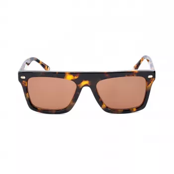 Belstaff Randford S153 Unisex akiniai - Juodas acetatinis rėmelis, pilki polikarbonatiniai lęšiai, 52 mm
