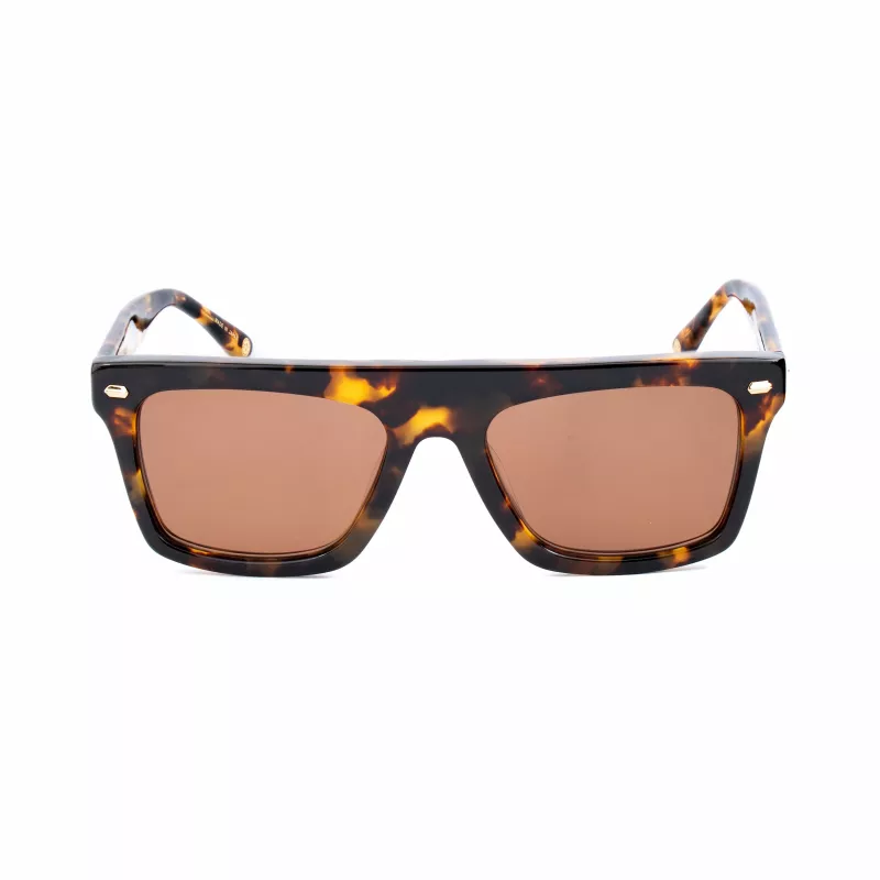 Belstaff Randford S153 Unisex akiniai - Juodas acetatinis rėmelis, pilki polikarbonatiniai lęšiai, 52 mm