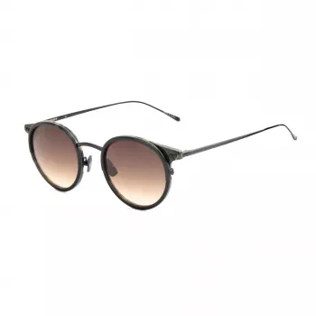 BELSTAFF Unisex Parkgate-S120 Akiniai - Juodas acetatinis rėmelis, pilki polikarbonatiniai lęšiai, UV400 apsauga, 48/21/145 mm