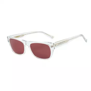 BELSTAFF moteriški Hudson-S186 stačiakampiai akiniai nuo saulės - juodas acetatinis rėmelis, pilki polikarbonatiniai lęšiai, 54/17/145 mm